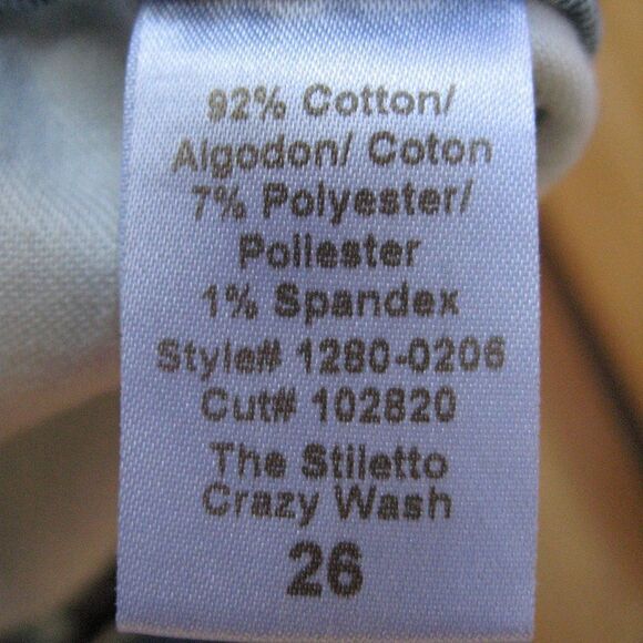 Current Elliot Crazy Wash Stiletto Retro 80s Jeans - Picture 7 of 8